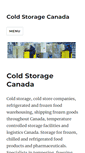 Mobile Screenshot of coldstoragecanada.com